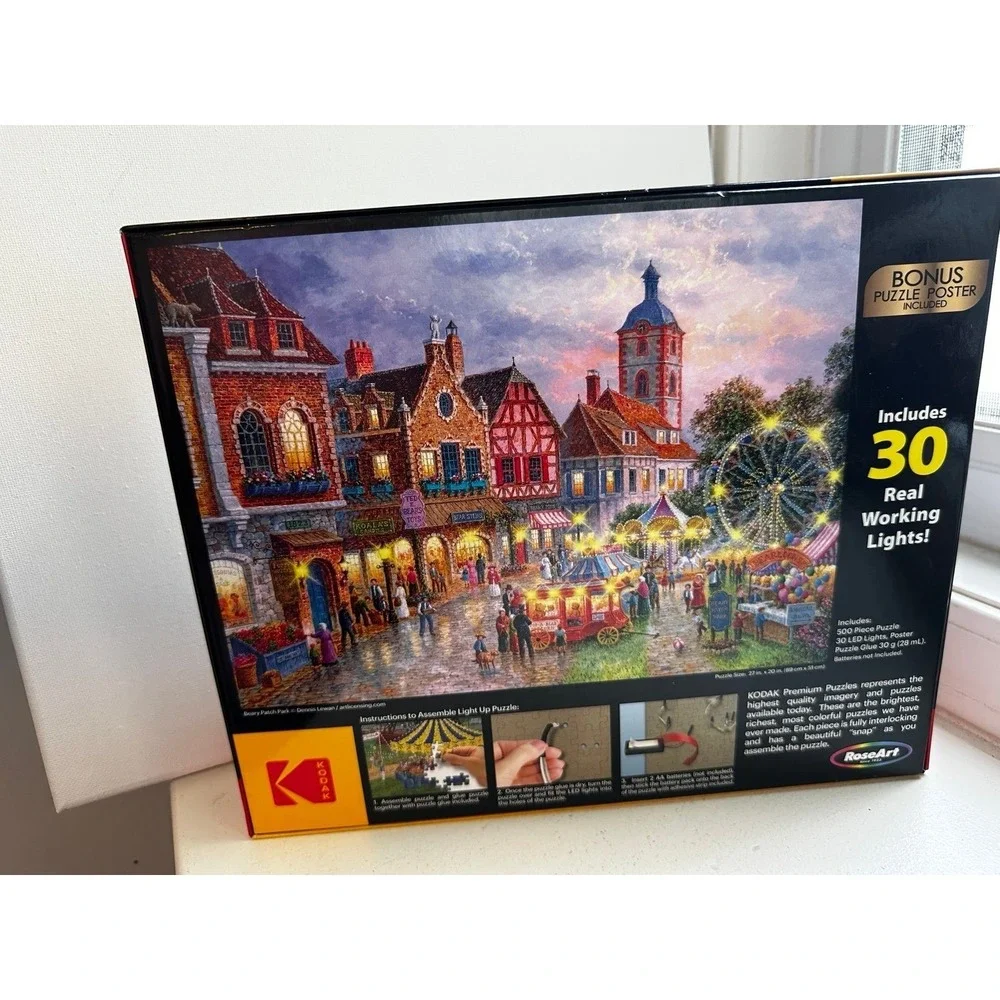 Kodak Beary Patch Park Premium 500pc Lighted Jigsaw Puzzle by Dennis Lewan
